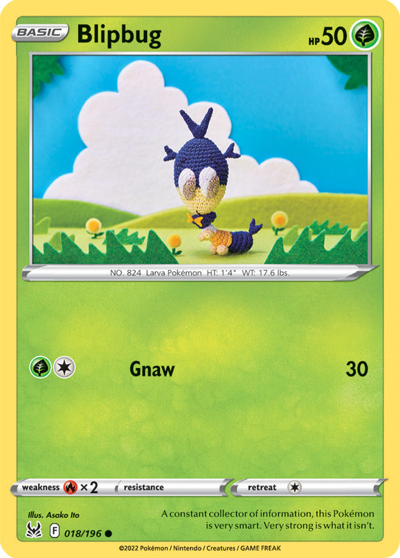 Blipbug 18/196 SWSH Lost Origin Common Pokemon Card TCG Near Mint