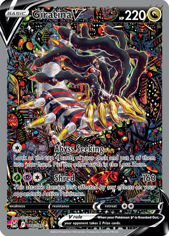 Giratina V 186/196 SWSH Lost Origin Full Art Holo Ultra Rare Pokemon Card TCG Near Mint