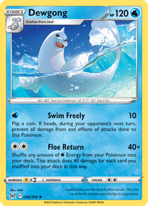 Dewgong 34/196 SWSH Lost Origin Rare Pokemon Card TCG Near Mint