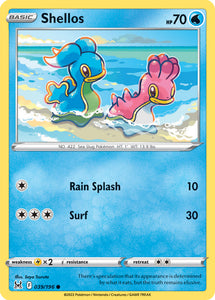 Shellos 39/196 SWSH Lost Origin Common Pokemon Card TCG Near Mint
