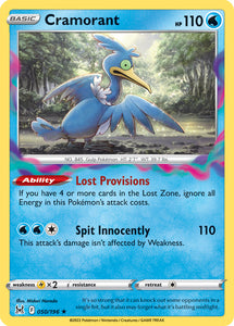 Cramorant 50/196 SWSH Lost Origin Rare Pokemon Card TCG Near Mint