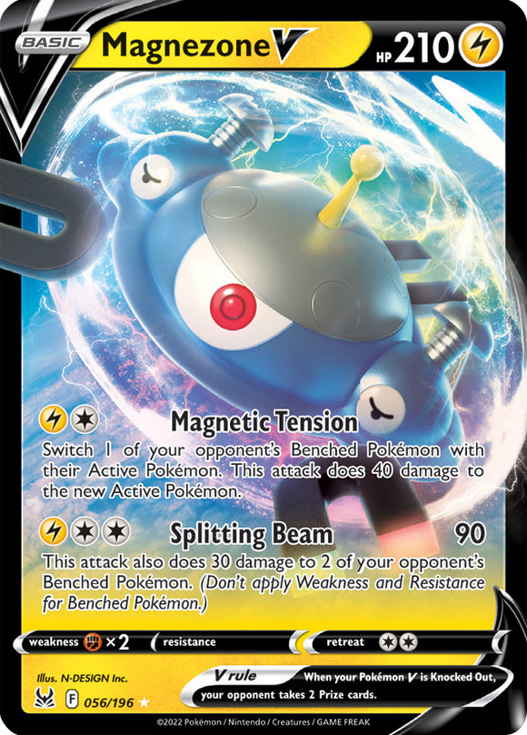 Magnezone V 56/196 SWSH Lost Origin Ultra Rare Pokemon Card TCG Near Mint