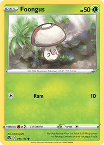 Foongus 011/195 SWSH Silver Tempest Common Pokemon Card TCG Near Mint