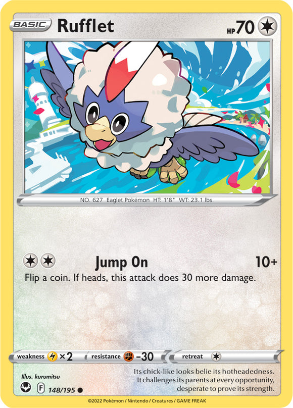 Rufflet 148/195 SWSH Silver Tempest Common Pokemon Card TCG Near Mint