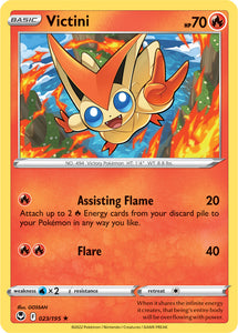 Victini 023/195 SWSH SWSH Silver Tempest Rare Pokemon Card TCG Near Mint