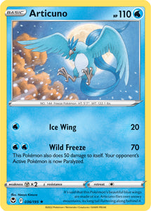 Articuno 036/195 SWSH Silver Tempest Holo Rare Pokemon Card TCG Near Mint