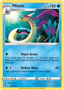 Milotic 040/195 SWSH SWSH Silver Tempest Rare Pokemon Card TCG Near Mint