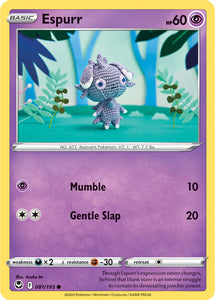 Espurr 081/195 SWSH Silver Tempest Common Pokemon Card TCG Near Mint
