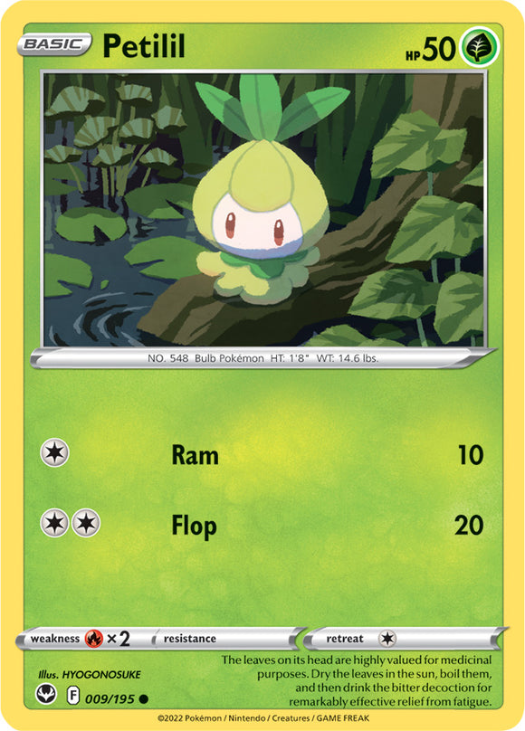 Petilil 009/195 SWSH Silver Tempest Common Pokemon Card TCG Near Mint