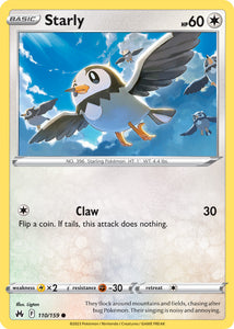 Starly 110/159 SWSH Crown Zenith Common Pokemon Card TCG Near Mint