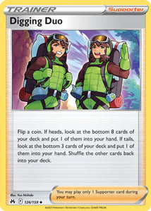 Digging Duo 126/159 SWSH Crown Zenith Uncommon Trainer Pokemon Card TCG Near Mint