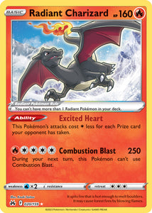 Radiant Charizard 020/159 SWSH Crown Zenith Radiant Rare Pokemon Card TCG Near Mint