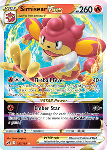 Simisear VSTAR 023/159 SWSH Crown Zenith Ultra Rare Pokemon Card TCG Near Mint