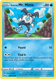 Galarian Mr. Mime 030/159 SWSH Crown Zenith Common Pokemon Card TCG Near Mint