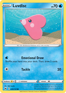 Luvdisc 035/159 SWSH Crown Zenith Common Pokemon Card TCG Near Mint