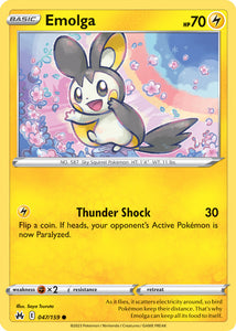 Emolga 047/159 SWSH Crown Zenith Common Pokemon Card TCG Near Mint