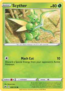 Scyther 006/159 SWSH Crown Zenith Common Pokemon Card TCG Near Mint