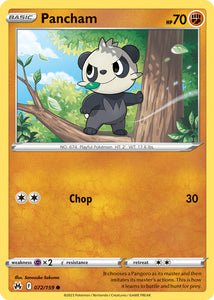 Pancham 072/159 SWSH Crown Zenith Common Pokemon Card TCG Near Mint