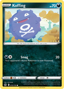 Koffing 075/159 SWSH Crown Zenith Common Pokemon Card TCG Near Mint