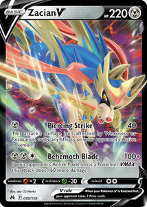 Zacian V 095/159 SWSH Crown Zenith Ultra Rare Pokemon Card TCG Kawaii Collector Zacian V 095/159 SWSH Crown Zenith Ultra Rare Pokemon Card TCG Kawaii Collector