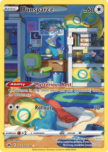 Dunsparce GG23/GG70 SWSH Crown Zenith Galarian Gallery Full Art Holo Pokemon Card TCG Near Mint