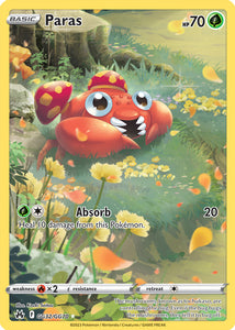 Paras GG32/GG70 SWSH Crown Zenith Galarian Gallery Full Art Holo Pokemon Card TCG Near Mint