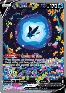 Lumineon V GG39/GG70 SWSH Crown Zenith Galarian Gallery Full Art Holo Pokemon Card TCG Near Mint