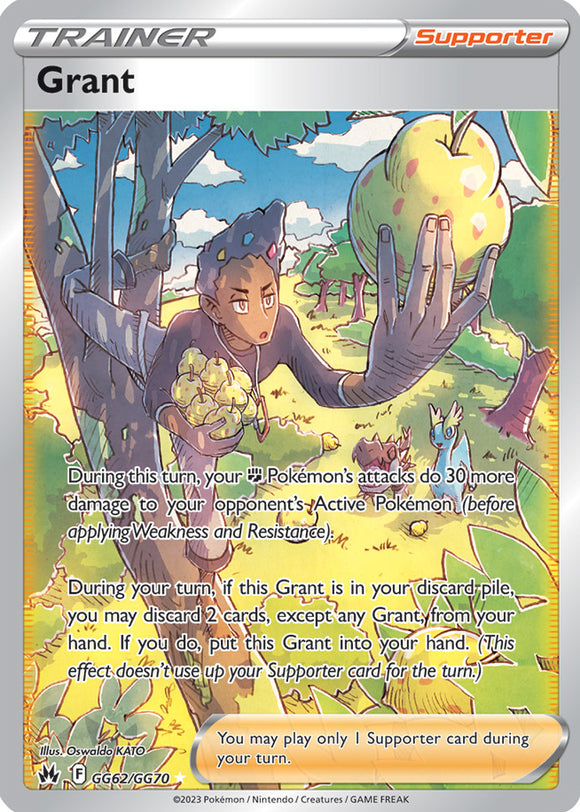 Grant GG62/GG70 SWSH Crown Zenith Galarian Gallery Full Art Holo Pokemon Card TCG Near Mint