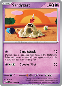Sandygast 091/167&nbsp;SV Twilight Masquerade Common Pokemon Card TCG Near Mint