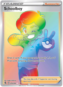 Schoolboy 276/264 SWSH Fusion Strike Secret Rare Full Art Pokemon Card TCG