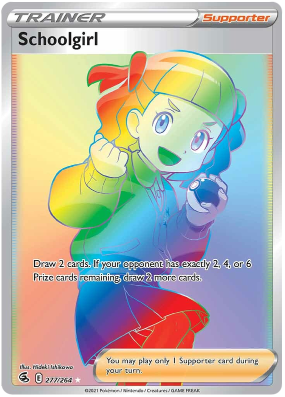 Schoolgirl 277/264 SWSH Fusion Strike Secret Rare Full Art Pokemon Card TCG