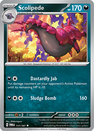 Scolipede 117/167 SV Twilight Masquerade Uncommon Pokemon Card TCG Near Mint