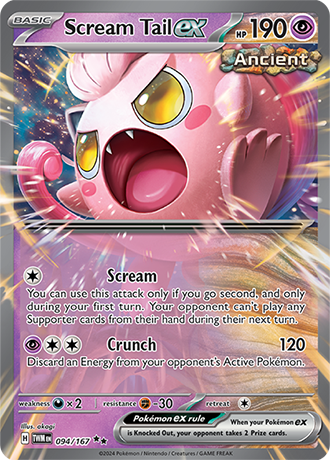 Scream Tail ex 094/167 SV Twilight Masquerade Double Rare Pokemon Card TCG Near Mint