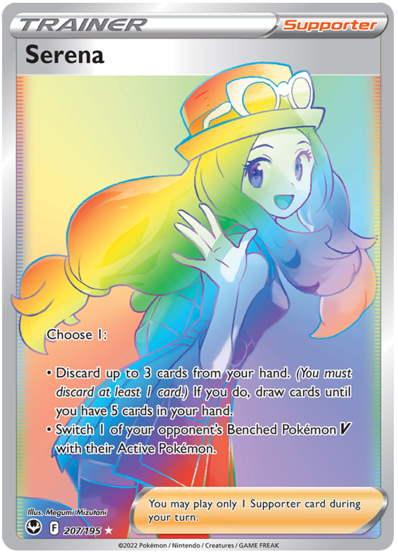 Serena 207/195 SWSH Silver Tempest Secret Rare Full Art Pokemon Card TCG Near Mint