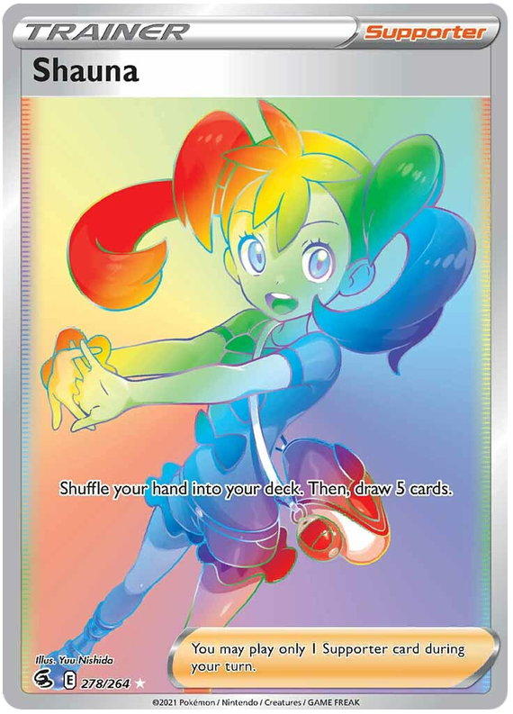 Shauna 278/264 SWSH Fusion Strike Secret Rare Full Art Pokemon Card TCG