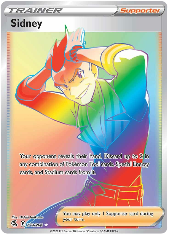 Sidney 279/264 SWSH Fusion Strike Secret Rare Full Art Pokemon Card TCG