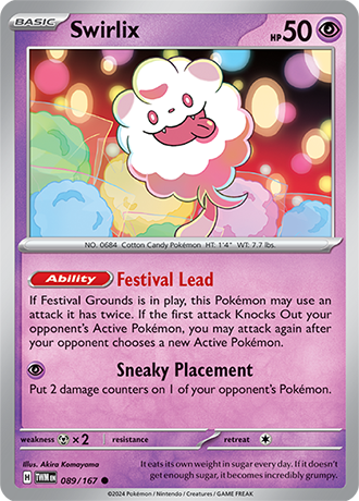 Swirlix 089/167 SV Twilight Masquerade Common Pokemon Card TCG Near Mint