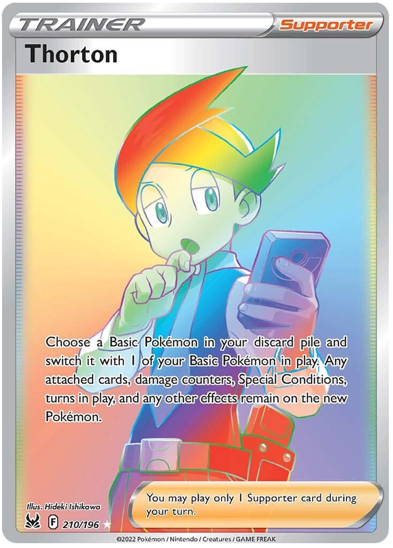Thorton 210/196 SWSH Lost Origin Secret Rare Full Art Pokemon Card TCG Near Mint