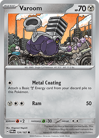 Varoom 124/167 SV Twilight Masquerade Common Pokemon Card TCG Near Mint