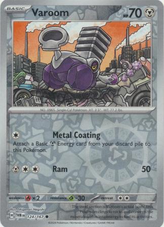 Varoom 124/167 SV Twilight Masquerade Reverse Holo Common Pokemon Card TCG Near Mint
