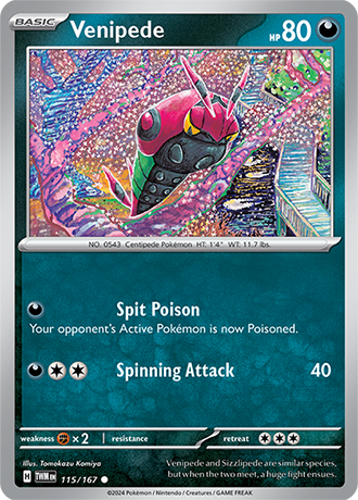 Venipede 115/167 SV Twilight Masquerade Common Pokemon Card TCG Near Mint