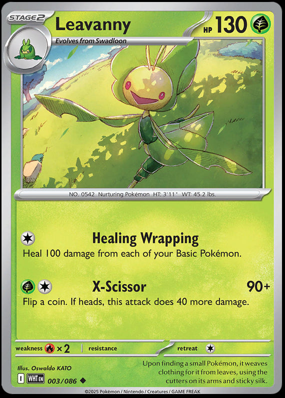 Leavanny (3/86) Scarlet and Violet White Flare Uncommon Pokemon Card TCG