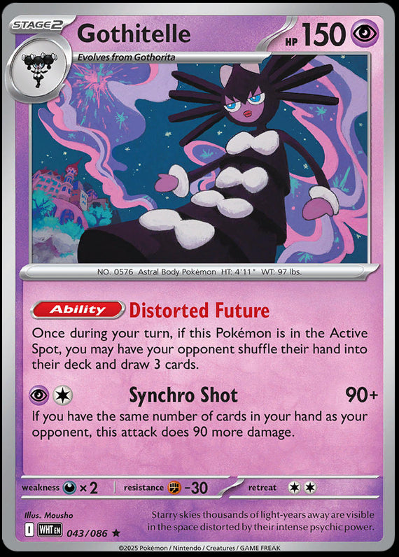 Gothitelle (43/86) Scarlet and Violet White Flare Rare Pokemon Card TCG