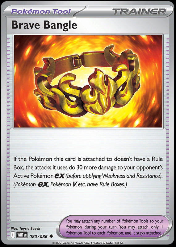 Brave Bangle (80/86) Scarlet and Violet White Flare Uncommon Pokemon Card TCG