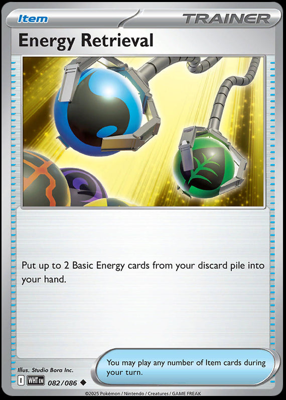 Energy Retrieval (82/86) Scarlet and Violet White Flare Uncommon Pokemon Card TCG