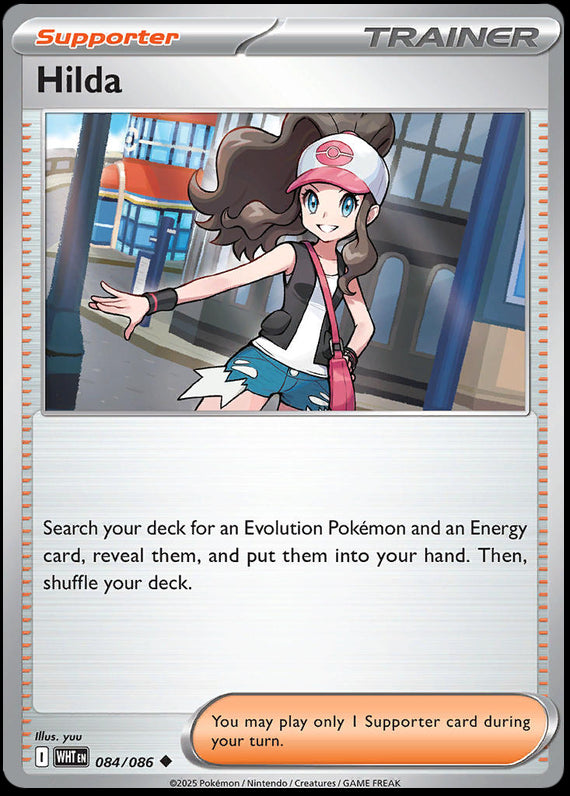 Hilda (84/86) Scarlet and Violet White Flare Uncommon Pokemon Card TCG