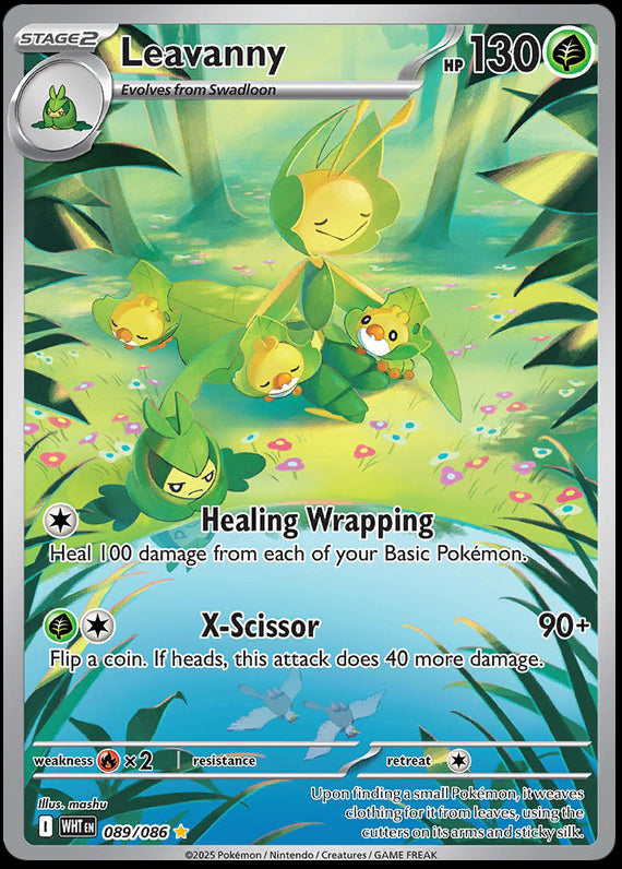 Leavanny (89/86) Scarlet and Violet White Flare Illustration Rare Pokemon Card TCG