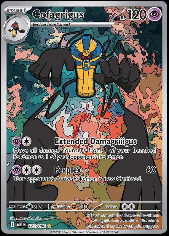 Cofagrigus (123/86) Scarlet and Violet White Flare Illustration Rare Pokemon Card TCG