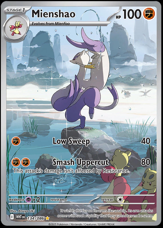 Mienshao (134/86) Scarlet and Violet White Flare Illustration Rare Pokemon Card TCG