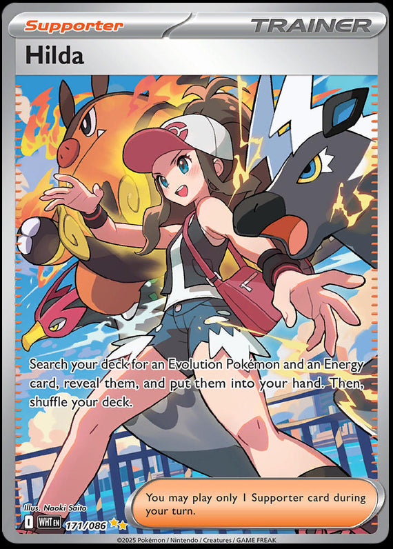 Hilda (171/86) Scarlet and Violet White Flare Special Illustration Rare Pokemon Card TCG